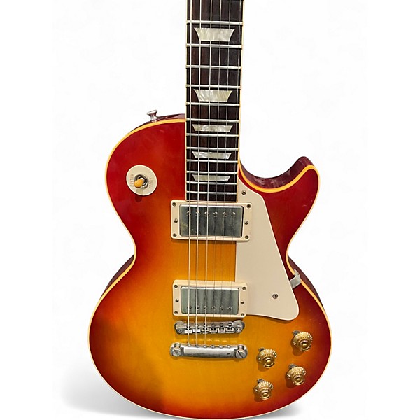 Used Gibson LPR8 1958 Les Paul Reissue Cherry Sunburst Solid Body Electric Guitar