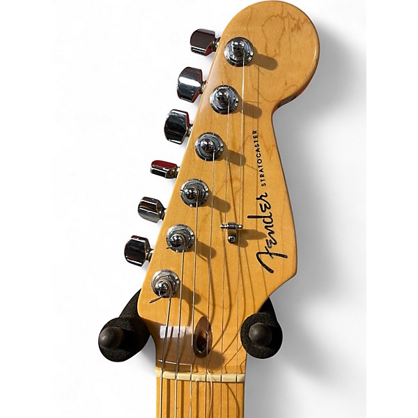 Used Fender American Deluxe Stratocaster Olympic White Solid Body Electric Guitar