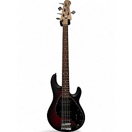 Used Sterling by Music Man SUB StingRay Ray5HH Satin Red Burst Electric Bass Guitar