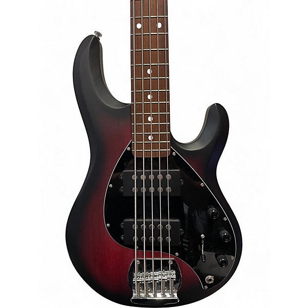 Used Sterling by Music Man SUB StingRay Ray5HH Satin Red Burst Electric Bass Guitar