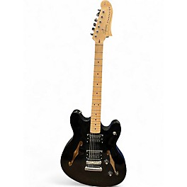 Used Squier AFFINITY STARCASTER Black Hollow Body Electric Guitar