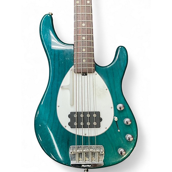 Used Ernie Ball Music Man Sterling Trans Green Electric Bass Guitar