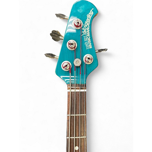 Used Ernie Ball Music Man Sterling Trans Green Electric Bass Guitar