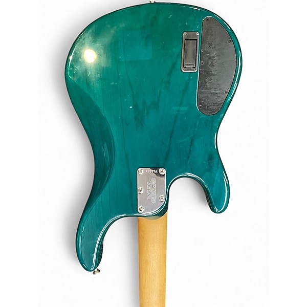 Used Ernie Ball Music Man Sterling Trans Green Electric Bass Guitar