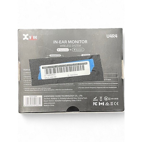 Used Xvive U4R4 In Ear Wireless System
