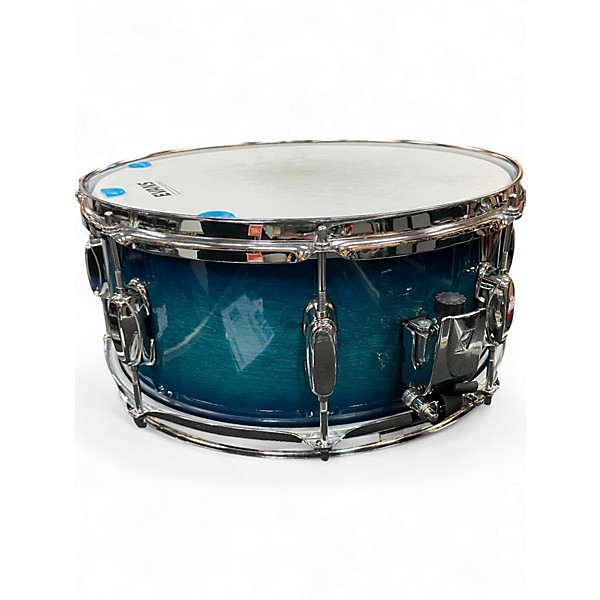 Used TAMA 6.5X14 superstar classic Trans Blue Drum