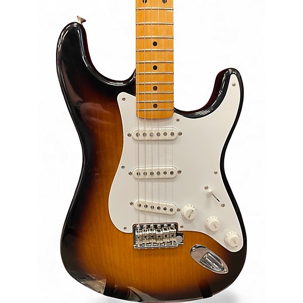 Used Fender 70th Anniversary 1954 Stratocaster 2 Color Sunburst Solid Body Electric Guitar