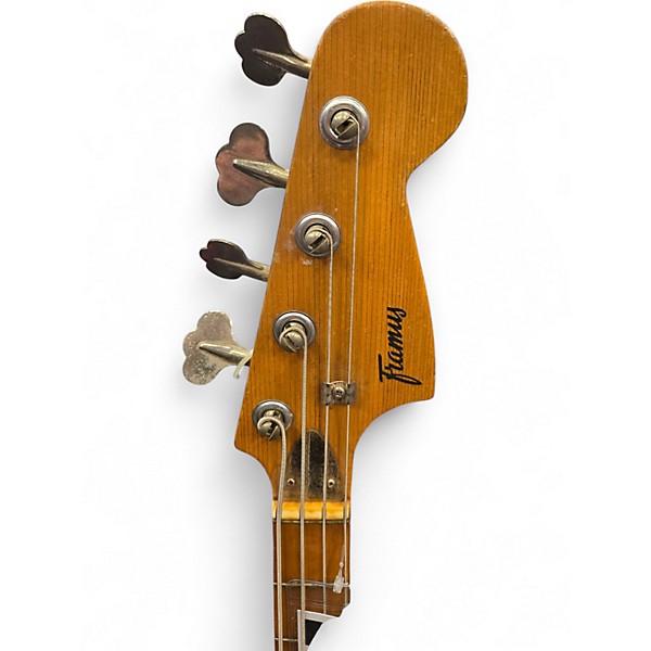 Vintage 1970s Framus STRATO Natural Electric Bass Guitar