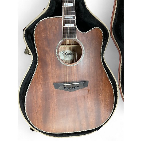 Used D'Angelico Premier Riverside Natural Mahogany Acoustic Electric Guitar