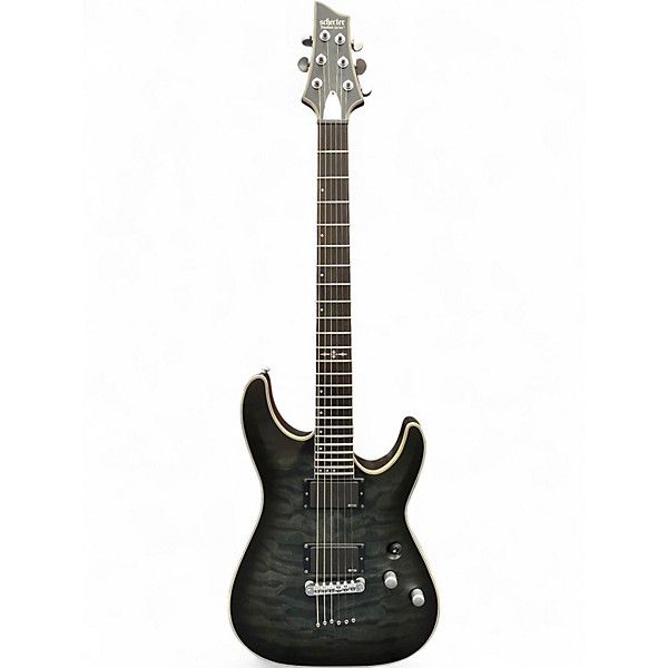 Used Schecter Guitar Research C1 Platinum Trans Charcoal Solid Body Electric Guitar
