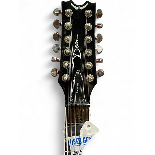 Used Dean SARASOTA Trans Red Hollow Body Electric Guitar