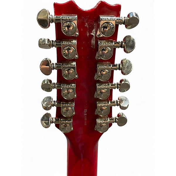 Used Dean SARASOTA Trans Red Hollow Body Electric Guitar