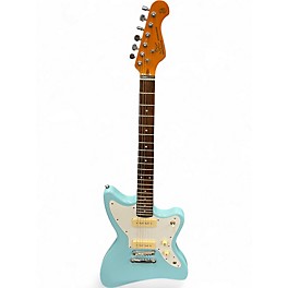 Used SX LIQUID Blue Solid Body Electric Guitar