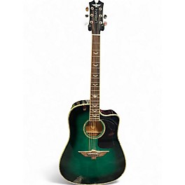 Used Keith Urban Light The Fuse Green Burst Acoustic Electric Guitar