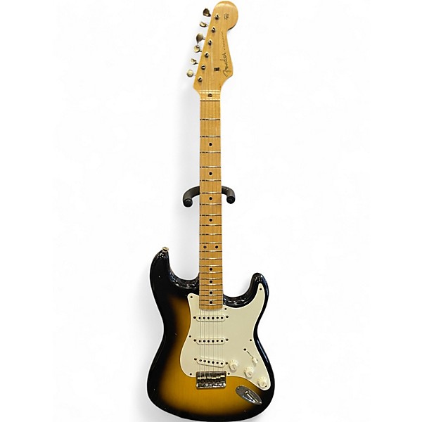 Used Fender 1957 Stratocaster Journeyman Relic Hardtail 2 Tone Sunburst Solid Body Electric Guitar