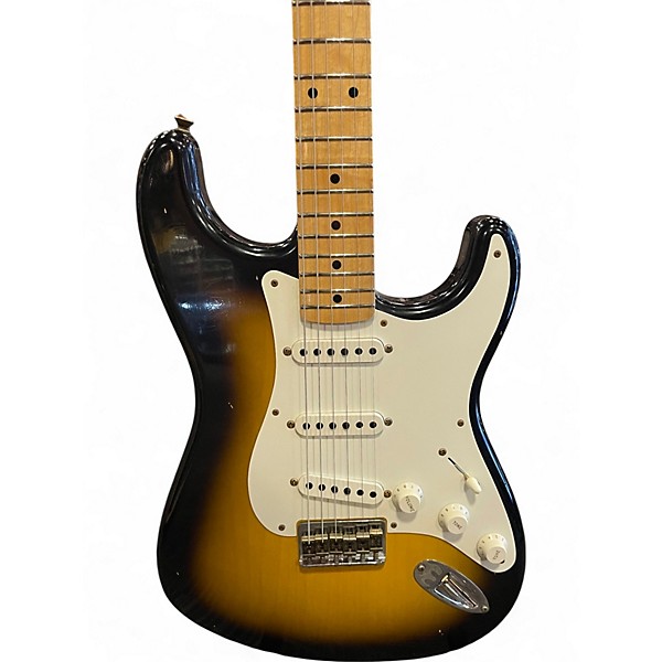 Used Fender 1957 Stratocaster Journeyman Relic Hardtail 2 Tone Sunburst Solid Body Electric Guitar
