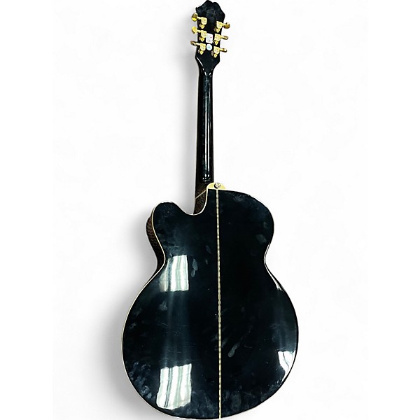 Used Epiphone EJ200SCE Black Acoustic Electric Guitar