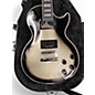 Used 2024 Epiphone Les Paul Custom Black and Silver Solid Body Electric Guitar thumbnail