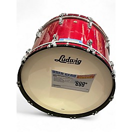 Used Ludwig 26in Classic Maple Kick Drum Red Sparkle Drum