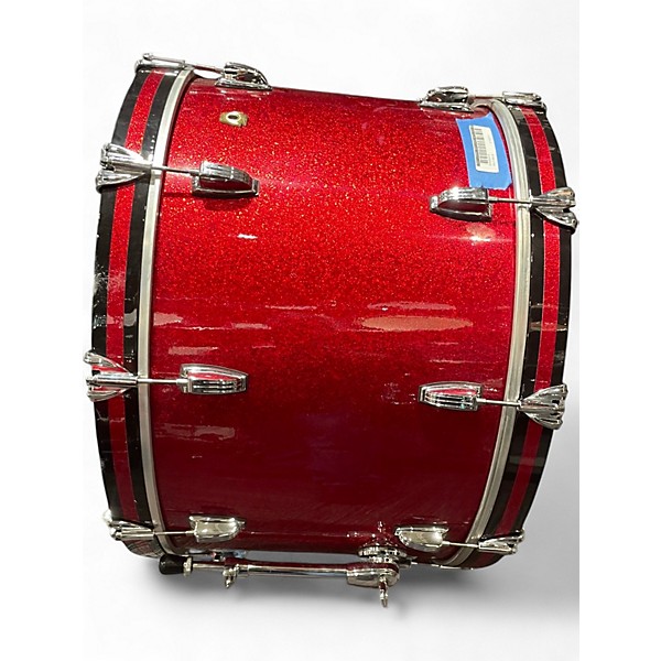 Used Ludwig 26in Classic Maple Kick Drum Red Sparkle Drum
