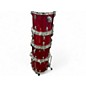 Used Ludwig 5 Piece Classic Maple Red Sparkle Drum Kit