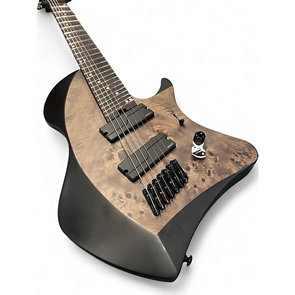 Used ABASI LARADA LEGOIN  7 Black AND BROWN Solid Body Electric Guitar