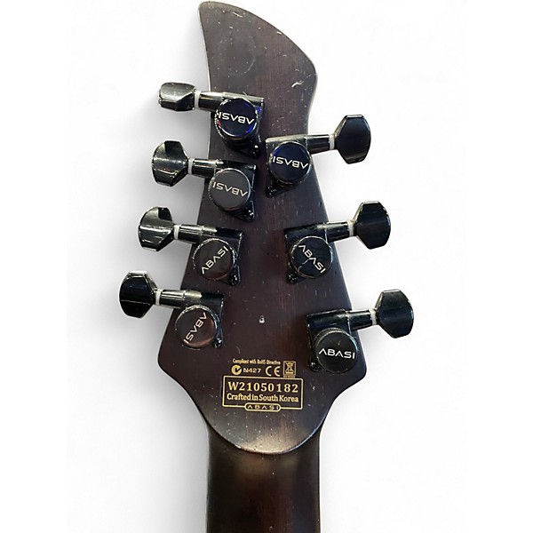 Used ABASI LARADA LEGOIN  7 Black AND BROWN Solid Body Electric Guitar