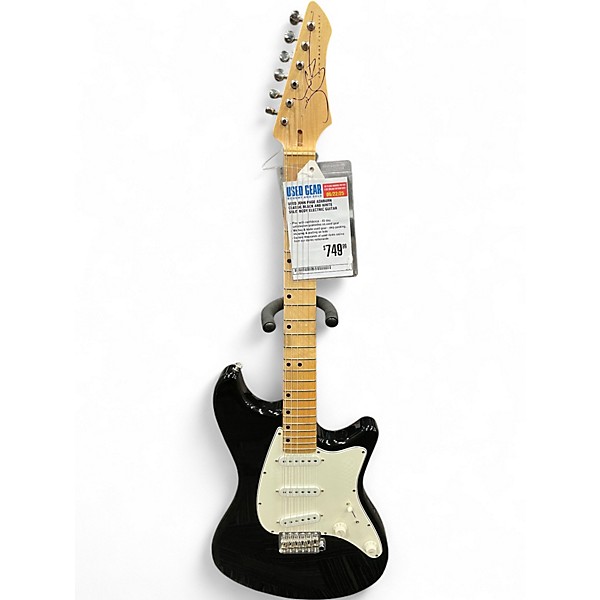 Used John Page ASHBURN CLASSIC Black and White Solid Body Electric Guitar