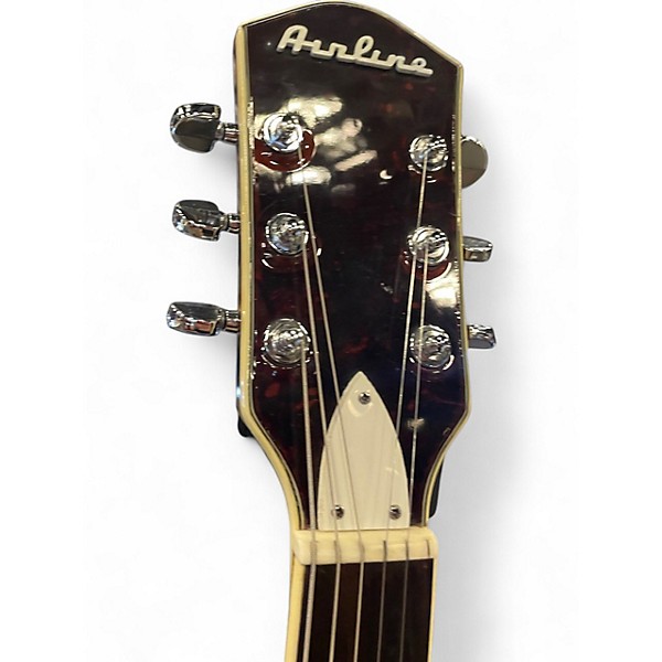 Used Airline H74 DLX 2 Color Sunburst Hollow Body Electric Guitar