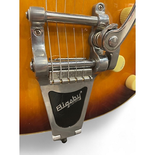 Used Airline H74 DLX 2 Color Sunburst Hollow Body Electric Guitar
