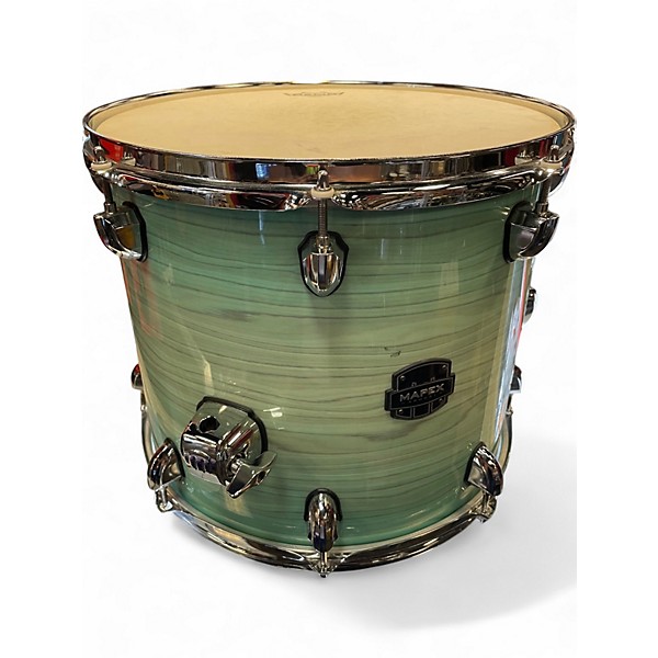 Used Mapex 5 Piece Amory Aquamarine  Drum Kit