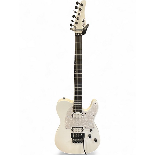 Used Schecter Guitar Research Sun Valley Super Shredder PT FR Metallic White Solid Body Electric Guitar