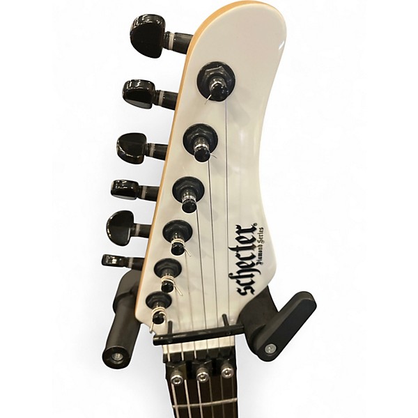 Used Schecter Guitar Research Sun Valley Super Shredder PT FR Metallic White Solid Body Electric Guitar