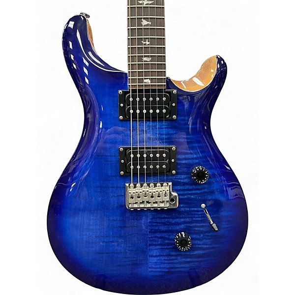 Used PRS SE Custom 24 Trans Blue Solid Body Electric Guitar