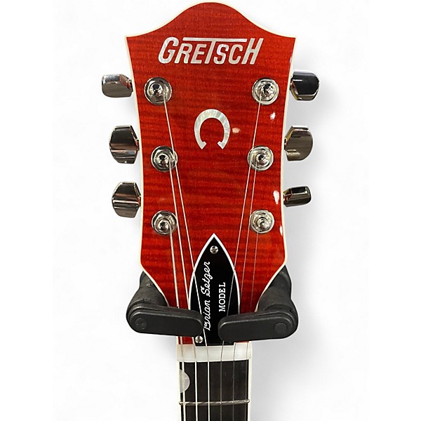 Used Gretsch Guitars G6120TFM-BSNV Orange Stain Hollow Body Electric Guitar