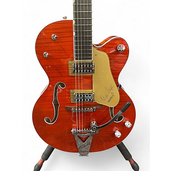 Used Gretsch Guitars G6120TFM-BSNV Orange Stain Hollow Body Electric Guitar