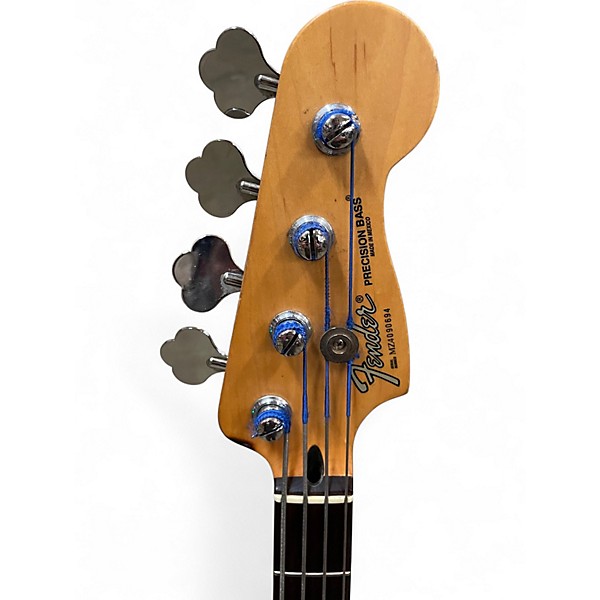 Used Fender Standard Precision Bass Burgandy Electric Bass Guitar