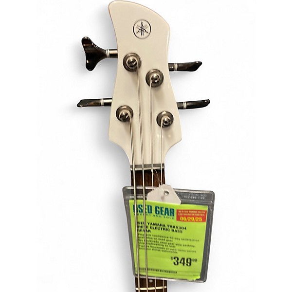 Used Yamaha TRBX304 WHITE Electric Bass Guitar WHITE