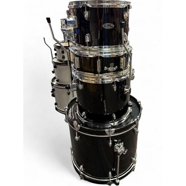 Used SPL 4 Piece 4 piece kit black Drum Kit
