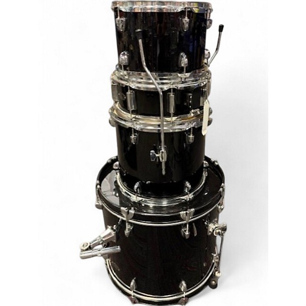 Used SPL 4 Piece 4 piece kit black Drum Kit