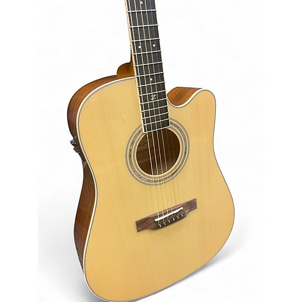 Used Zager ZAD-50CE Natural Acoustic Electric Guitar