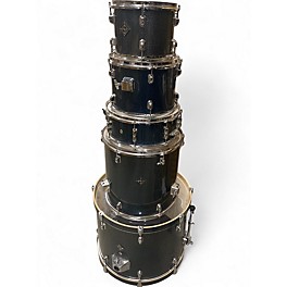 Used Dixon 5 Piece 5-Piece Complete Kit w/Hardware and Cymbals Blue/Gray Sparkle Drum Kit