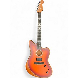Used Fender Acoustasonic Jazzmaster Bourbon Burst Acoustic Electric Guitar