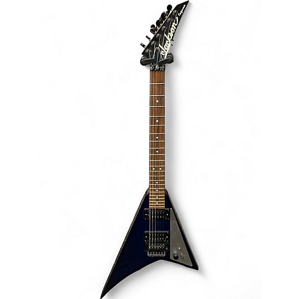 Used Jackson JS3T RHOADS PERFORMER FLYING V Trans Blue Solid Body Electric Guitar