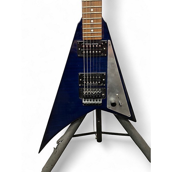 Used Jackson JS3T RHOADS PERFORMER FLYING V Trans Blue Solid Body Electric Guitar
