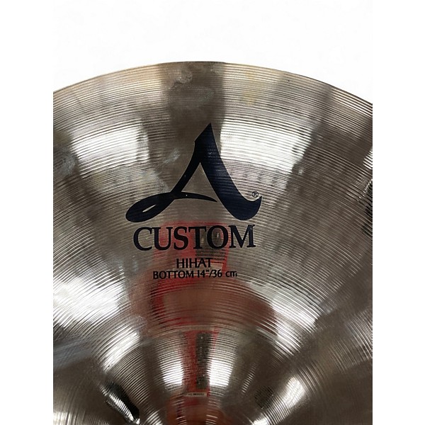 Used Zildjian 14in A Custom Hi Hat Pair Cymbal