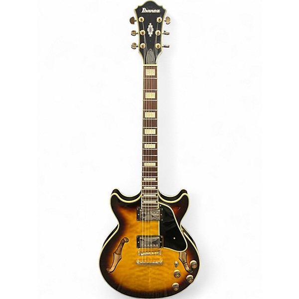 Used Ibanez AM93 Artcore Antique Yellow Sunburst Hollow Body Electric Guitar