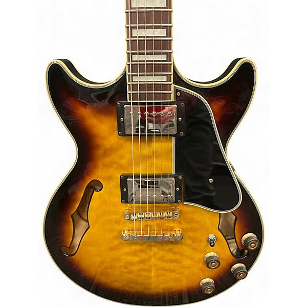 Used Ibanez AM93 Artcore Antique Yellow Sunburst Hollow Body Electric Guitar