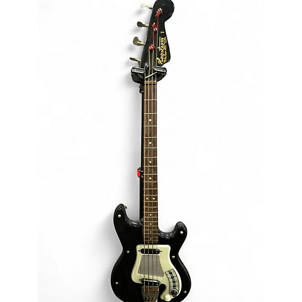 Vintage 1960s Hagstrom futurama h-1 Black and White Electric Bass Guitar