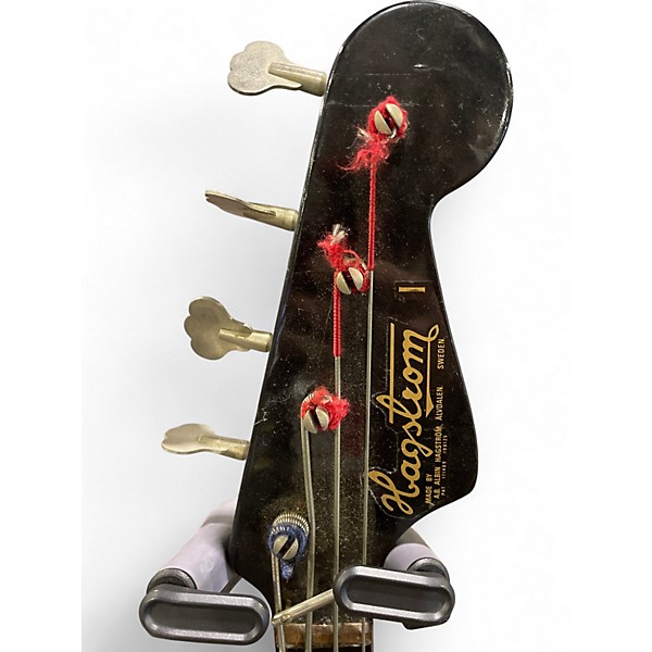 Vintage 1960s Hagstrom futurama h-1 Black and White Electric Bass Guitar